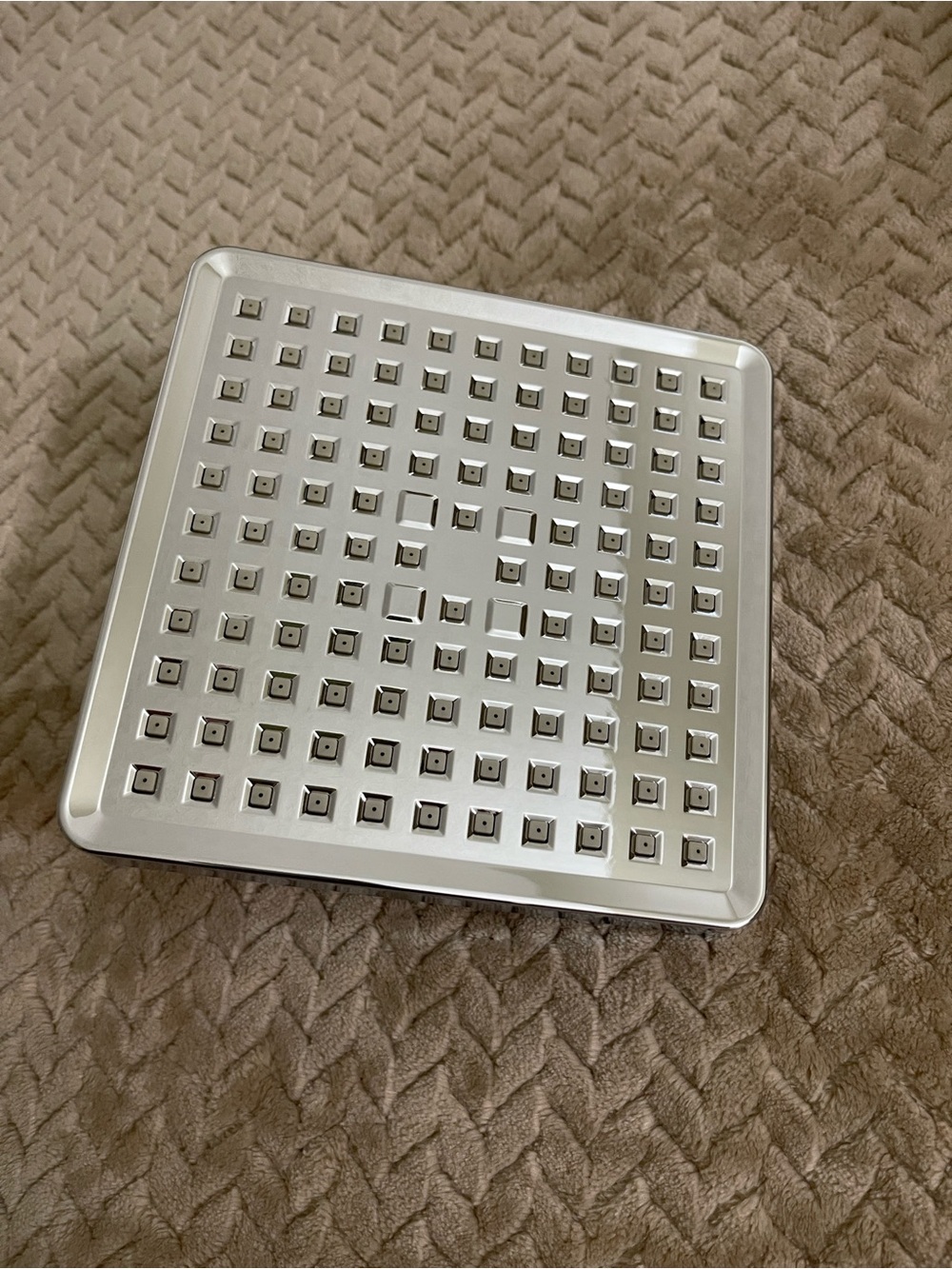 Square Stainless Steel Shower Head Panel - Silver